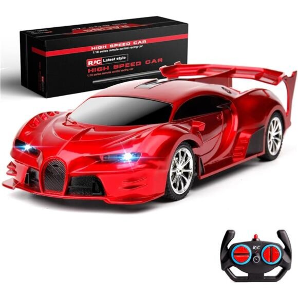 Remote Control Car Rechargeable High Speed 1/18 RC Cars Toys for Boys Girls - Picture 1 of 6